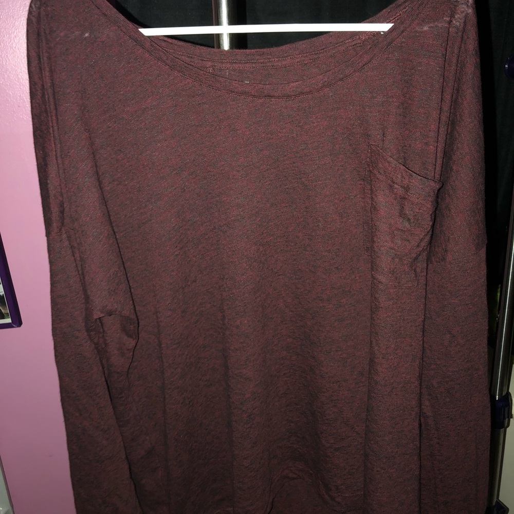 Burgundy Long Sleeve Shirt